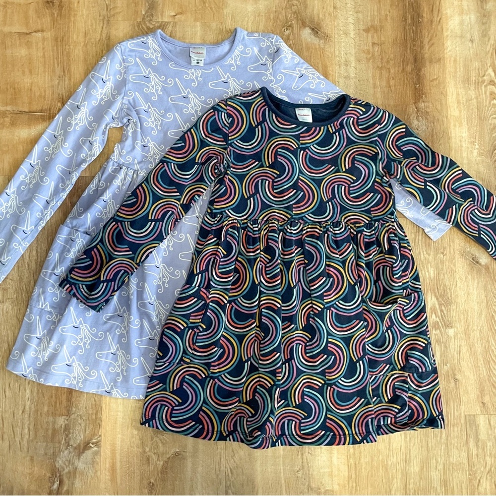 Bundle of Hanna Anderson Dresses size 10, Long Sleeve Playground Dresses